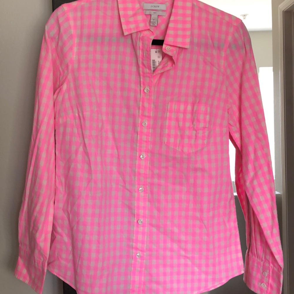 Gingham Button Front Top - image 1